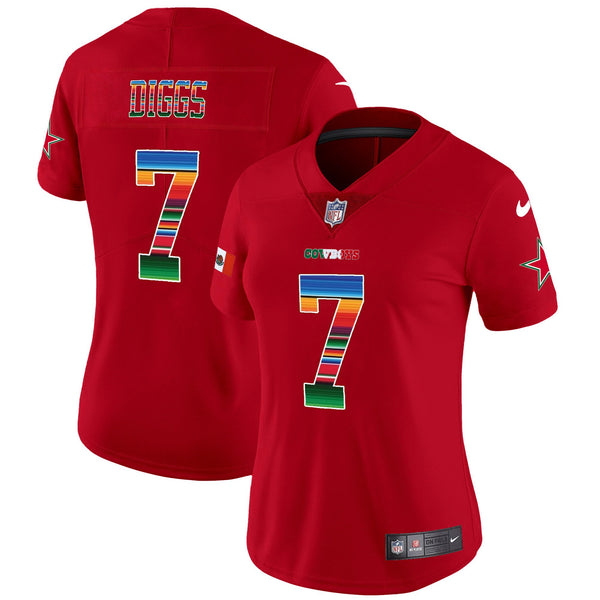 Women's Cowboys Mexico Vapor Limited Jersey V2 - All Stitched - Red - Trevon Diggs — view 1