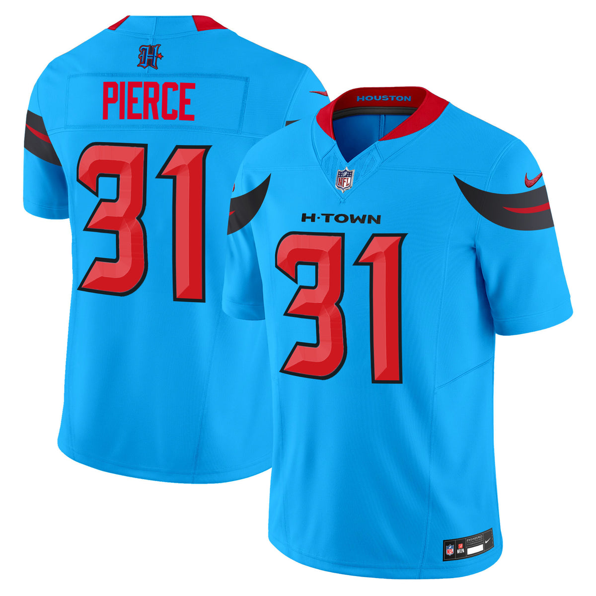 Men's Houston Texans 2024 Vapor Limited Jersey V3 - All Stitched - Blue - Dameon Pierce — view 1