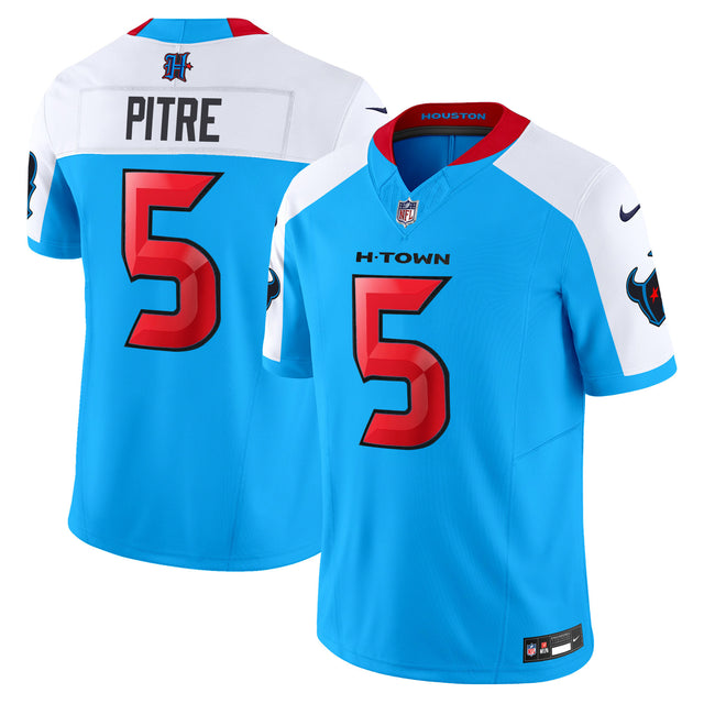 Men's Houston Texans 2024 Vapor Limited Blue Jersey - All Stitched - Blue Alternate - Jalen Pitre — view 1