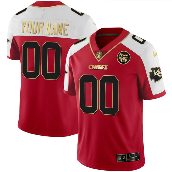 Chiefs Custom Name & Number Jersey - All Stitched - Red Alternate — view 1