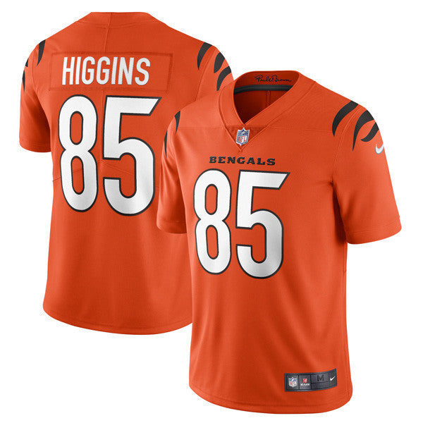 Men's Cincinnati Bengals Player Vapor Limited Jersey - All Stitched - Orange - Tee Higgins — view 1