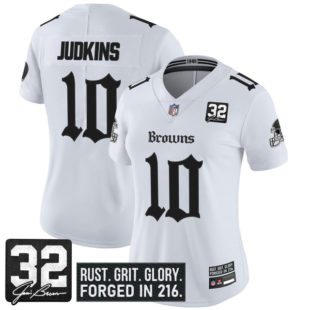 Women's Cleveland Browns 'Gothic Dawg Shadows Drop' Vapor Limited Jersey - All Stitched — view 1