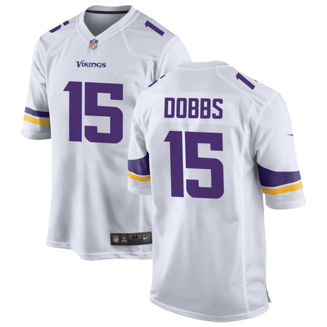 Joshua Dobbs Minnesota Vikings White Jersey - All Stitched — view 1