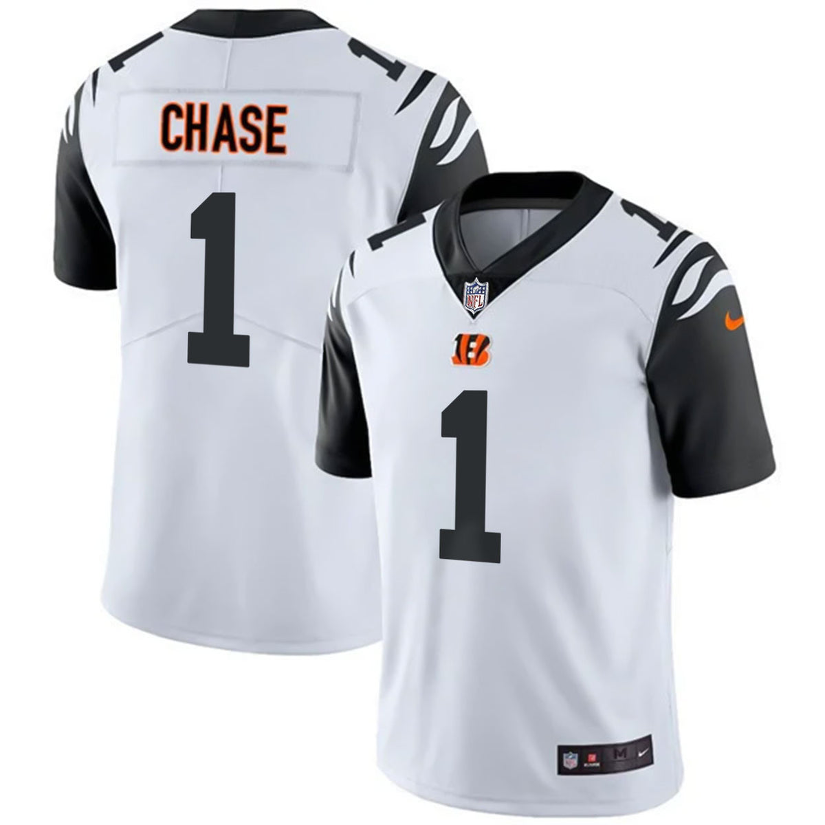 Men's Cincinnati Bengals White Gold & Black Gold Jersey - All Stitched - Color Rush - Ja'Marr Chase — view 1