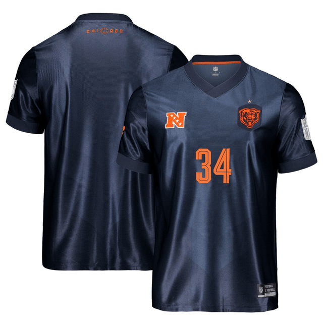 #34 Chicago Bears Navy 2026 Soccer Jersey - Stitched Patches - Navy — view 1