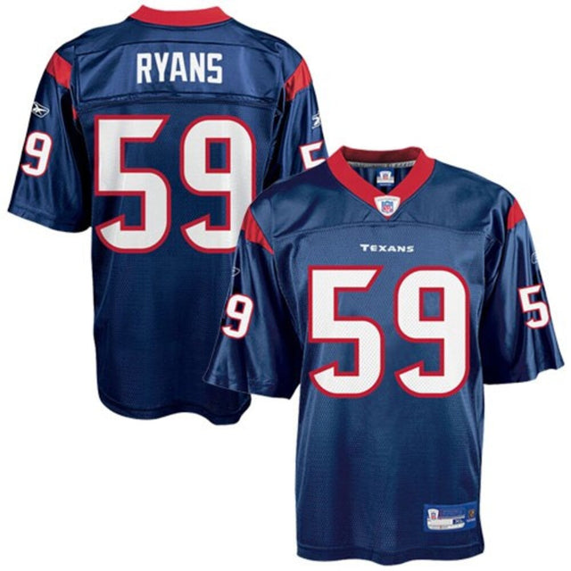 DeMeco Ryans Houston Texans Navy Blue Jersey - All Stitched - Navy Blue — view 1
