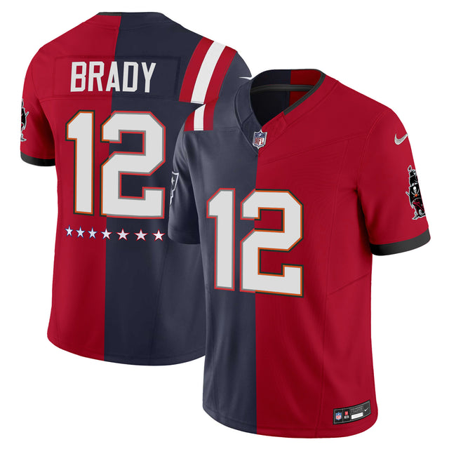 Tom Brady Patriots 6x-Time Super Bowl Vapor Limited Jersey - All Stitched - Split — view 1