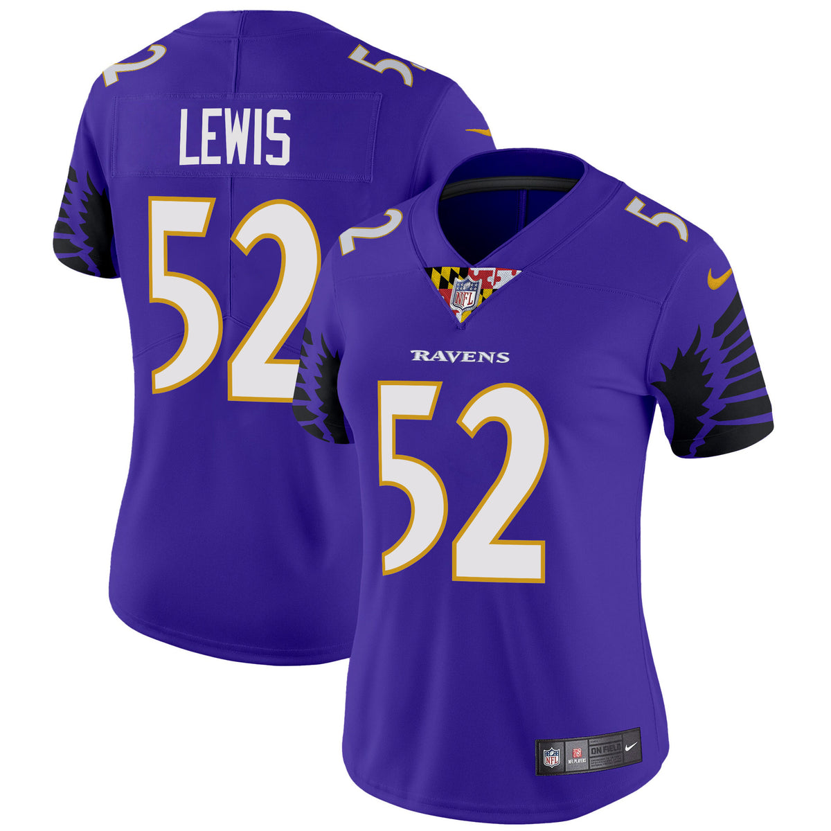 Women's Ravens Special Vapor Limited Jersey - All Stitched - Purple - Ray Lewis — view 1