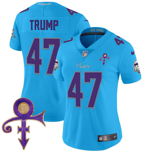 Women's Minnesota Vikings 2024 Prince Vapor Limited Jersey - All Stitched - Light Blue - Donald Trump — view 1