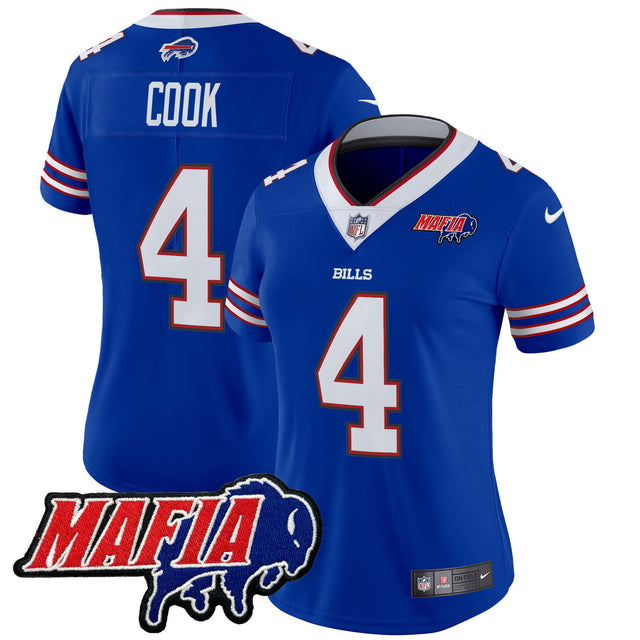 Women's Buffalo Bills 2025 Bills Mafia Patch Vapor Limited Jersey - All Stitched - Royal - James Cook — view 1