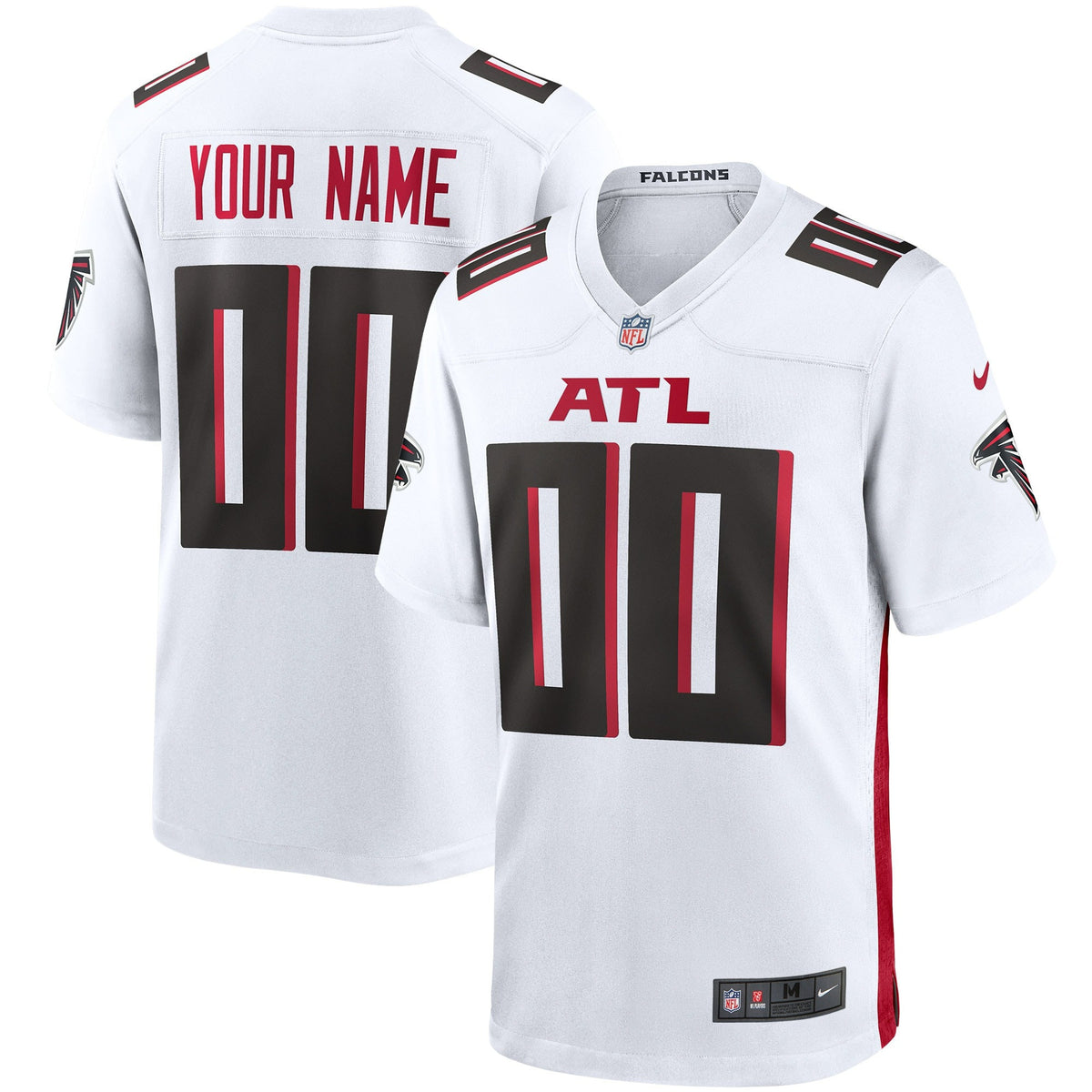 Atlanta Falcons Custom Jersey Collection - All Stitched - White — view 1