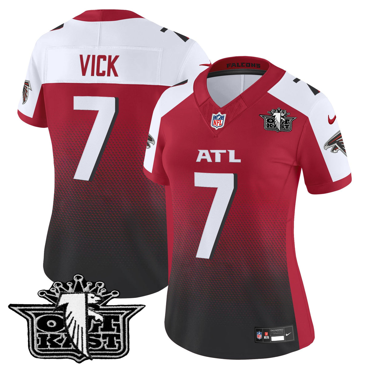 Women's Outkast x Atlanta Falcons 2025 Vapor Limited Jersey - All Stitched - Red Alternate - Michael Vick — view 1