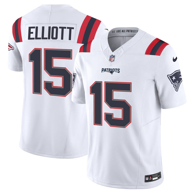 Men's Patriots Vapor Limited Jersey - All Stitched - White - Ezekiel Elliott — view 1