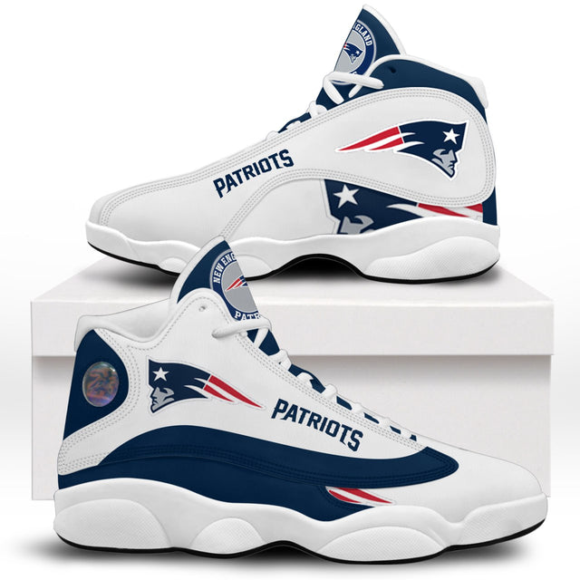 New England Patriots Navy & White J13 Shoes — view 1