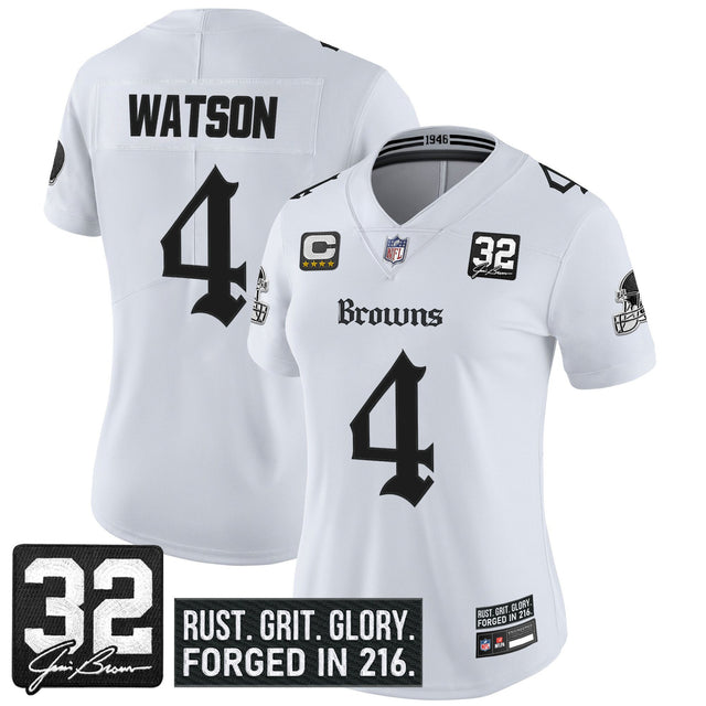 Women's Cleveland Browns 'Gothic Dawg Shadows Drop' Vapor Limited Jersey - All Stitched — view 1
