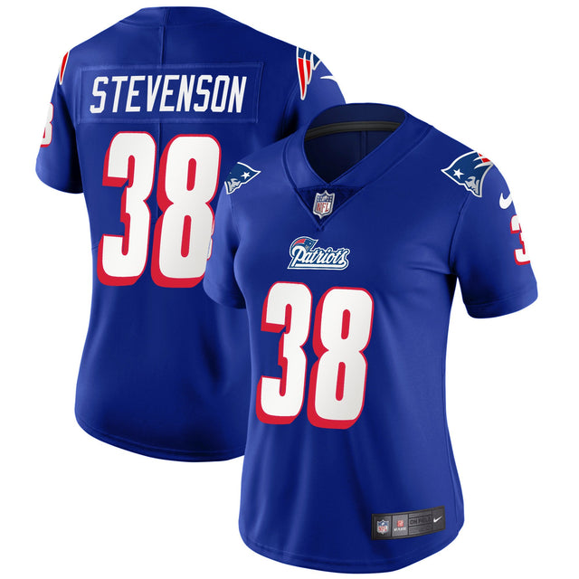 Women's Patriots 1996 Throwback Limited Vapor Jersey - All Stitched - Royal - Rhamondre Stevenson — view 1