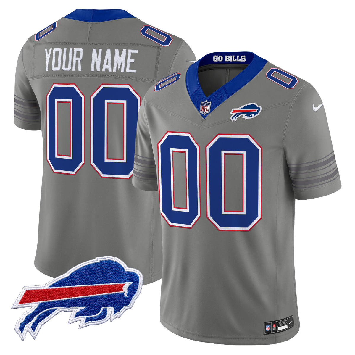 Buffalo Bills Nickel City Vapor Limited Custom Jersey - All Stitched - Custom — view 1