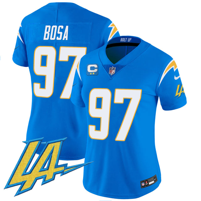 Women's Chargers Vapor Limited Jersey V2 - All Stitched - Powder Blue - Joey Bosa — view 1