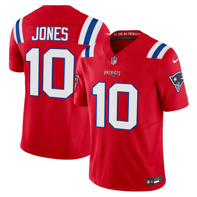 Men's Patriots Vapor Limited Jersey - All Stitched - Red - Mac Jones — view 1