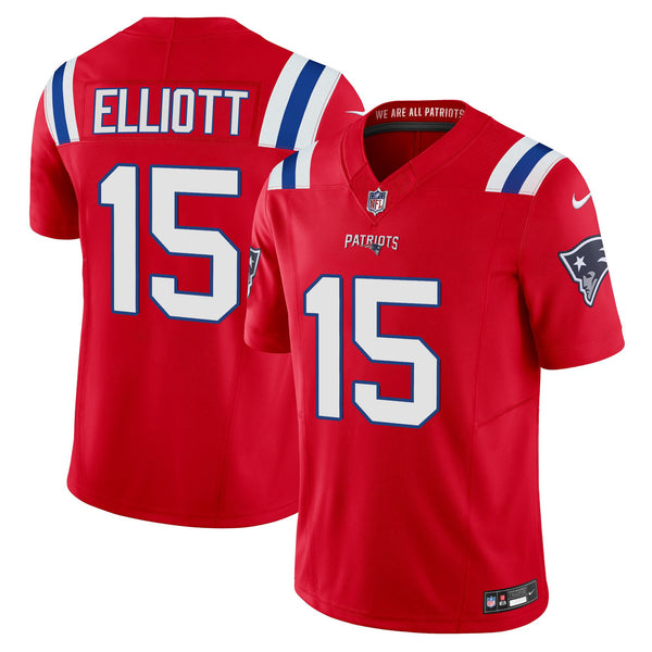 Men's Patriots Vapor Limited Jersey - All Stitched - Red - Ezekiel Elliott — view 1