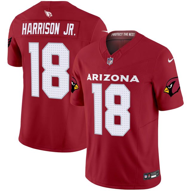 Men's Arizona Cardinals 2024 Vapor Limited Jersey - All Stitched - Red - Marvin Harrison Jr — view 1