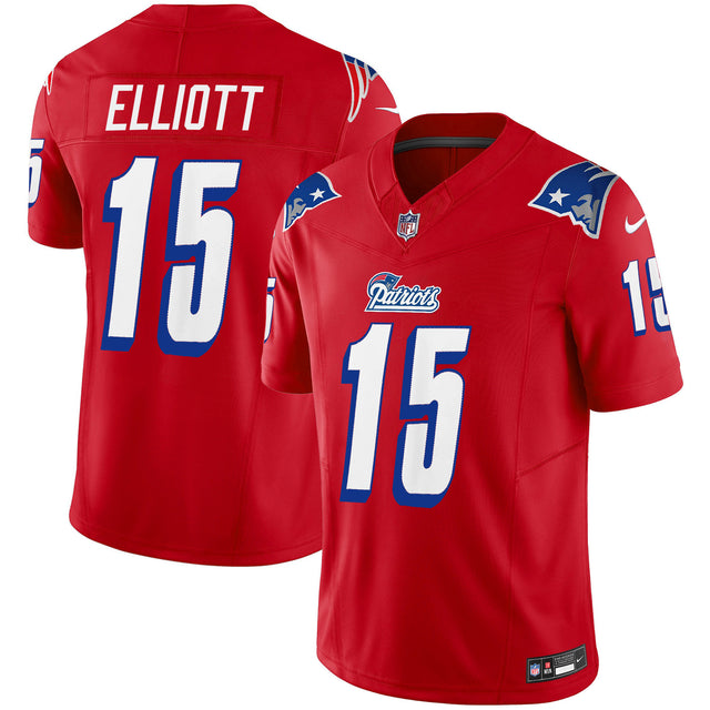 Men's Patriots 1996 Throwback Limited Vapor Jersey - All Stitched - Red - Ezekiel Elliott — view 1