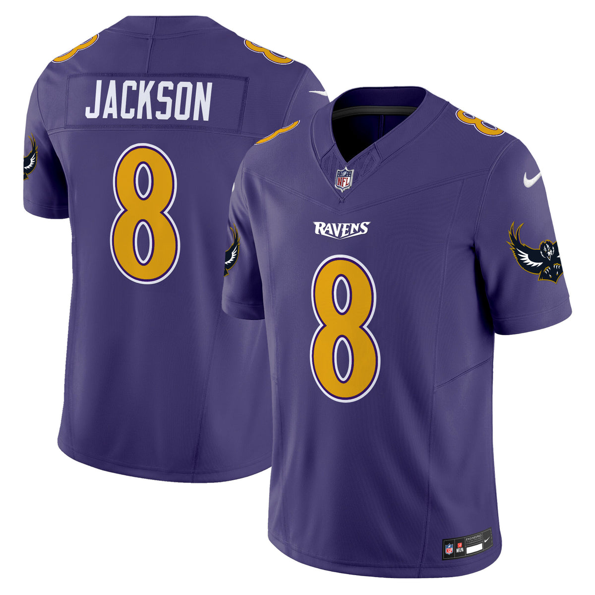 Men's Ravens Special Vapor Limited Jersey V2 - All Stitched - Purple - Lamar Jackson — view 1