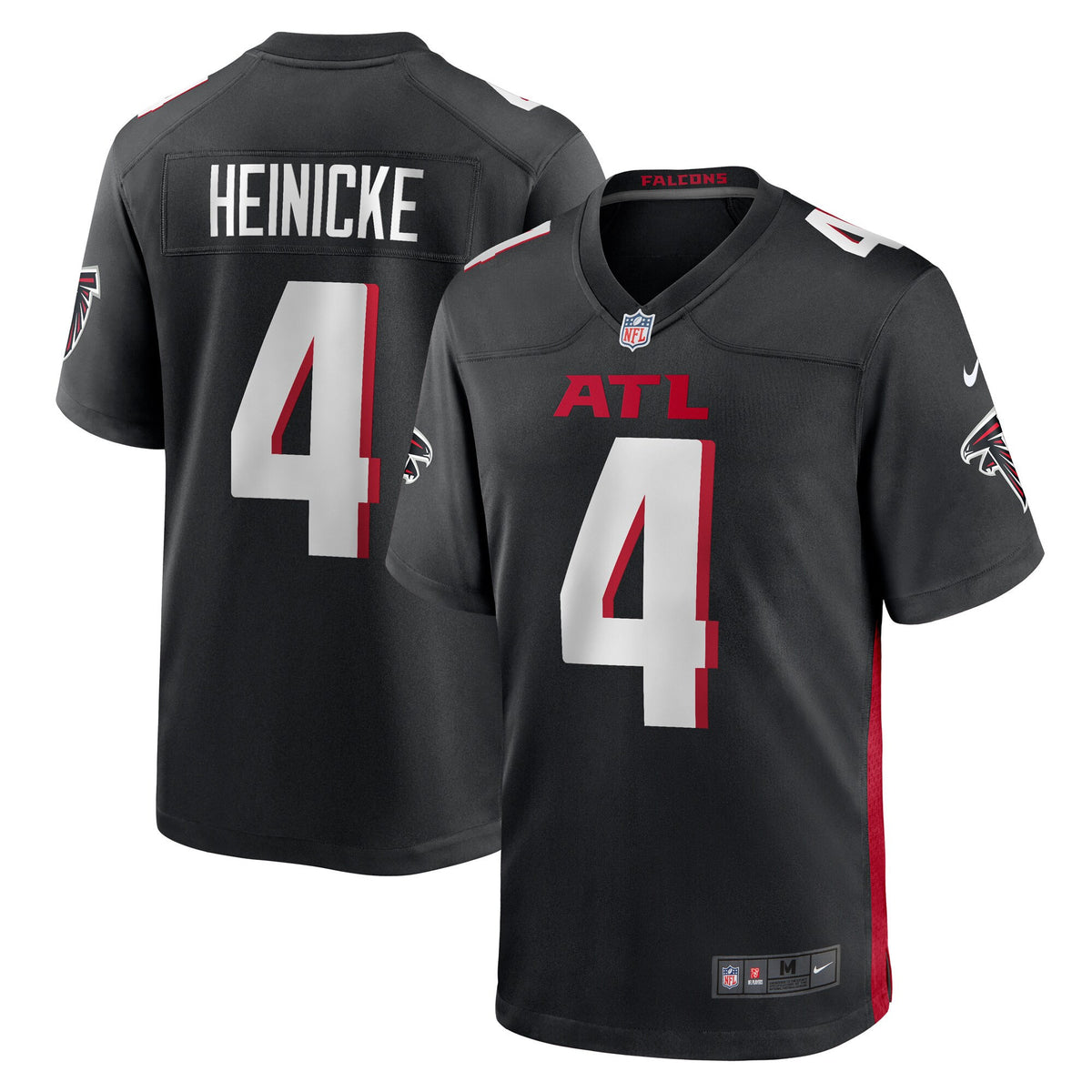 Atlanta Falcons Black Game Jersey - All Stitched - Taylor Heinicke — view 1