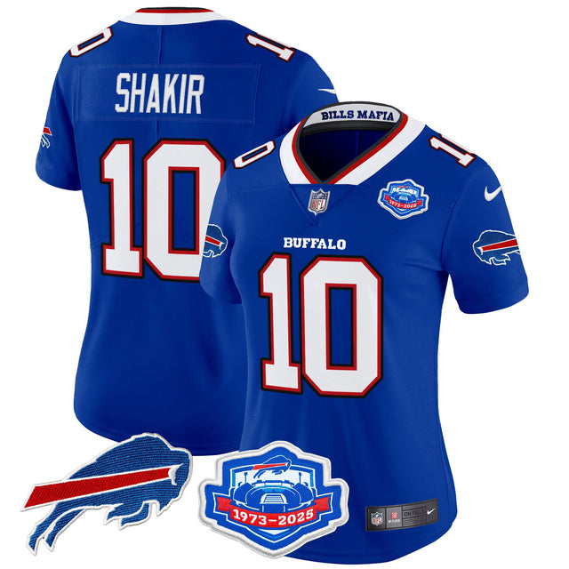 Women's Buffalo Bills 2025 Rivalries Vapor Limited Jersey - Farewell Season Patch - All Stitched - Royal - Khalil Shakir — view 1