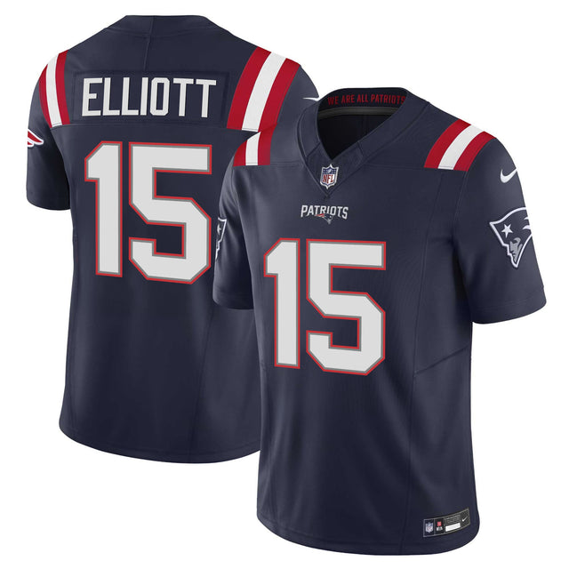 Men's Patriots Vapor Limited Jersey - All Stitched - Navy - Ezekiel Elliott — view 1