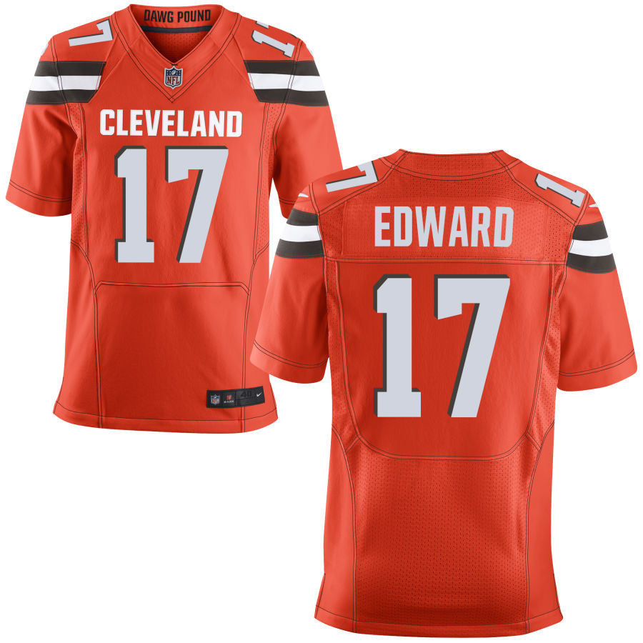 Men's Cleveland Browns Orange Jersey - All Stitched - Braylon Edwards — view 1
