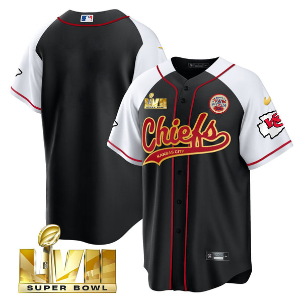 Men's Chiefs Super Bowl LVII Alternate Cool Base Jersey - All Stitched - Black Gold Trim - Team — view 1