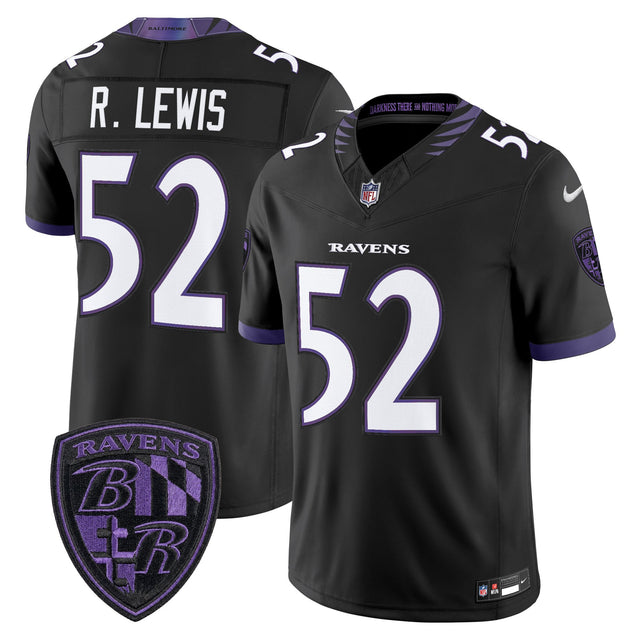 Men's Baltimore Ravens 2026 Vapor Limited Jersey - All Stitched - Black - Ray Lewis — view 1