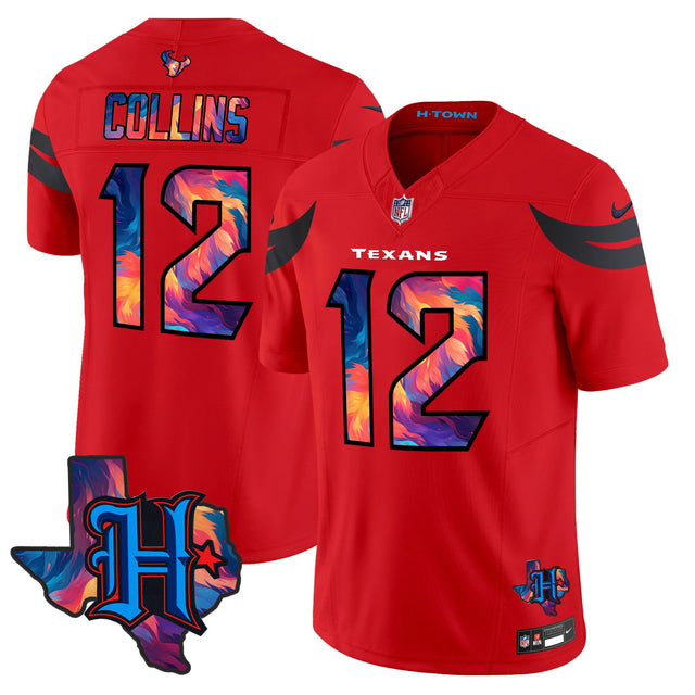 Men's Houston Texans 2024 Special Vapor Limited Jersey - All Stitched - Red - Nico Collins — view 1