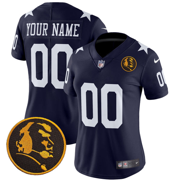Cowboys Texas & John Madden Patch Vapor Limited Custom Jersey V2 - All Stitched - Navy — view 1