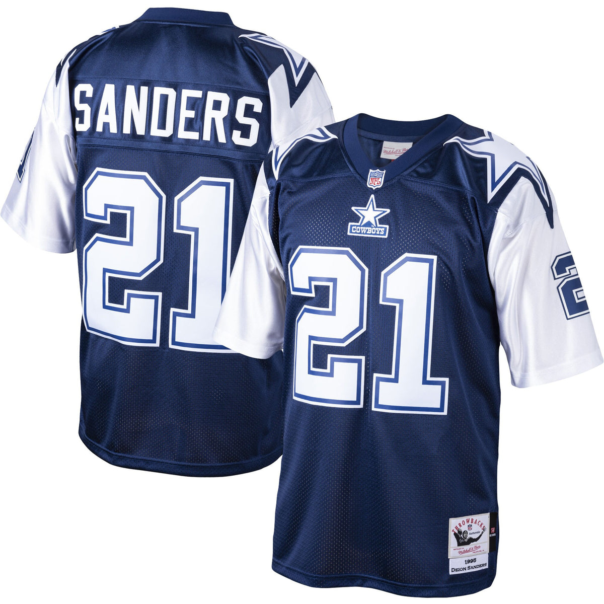 Deion Sanders Dallas Cowboys 1995 Retired Jersey - All Stitched - Deion Sanders — view 1