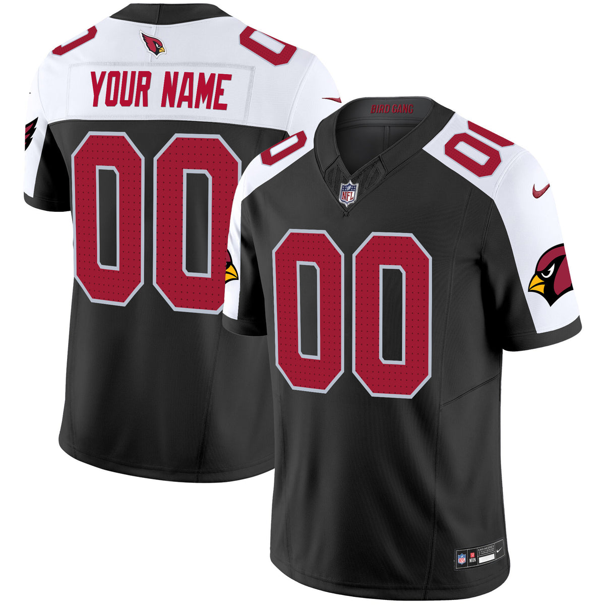 Arizona Cardinals 2024 Vapor Limited Custom Jersey - All Stitched - Black Alternate — view 1