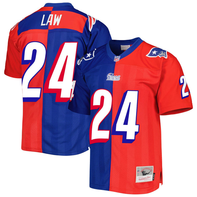 Men's New England Patriots Throwback Player Jersey - All Stitched - Split - Ty Law — view 1