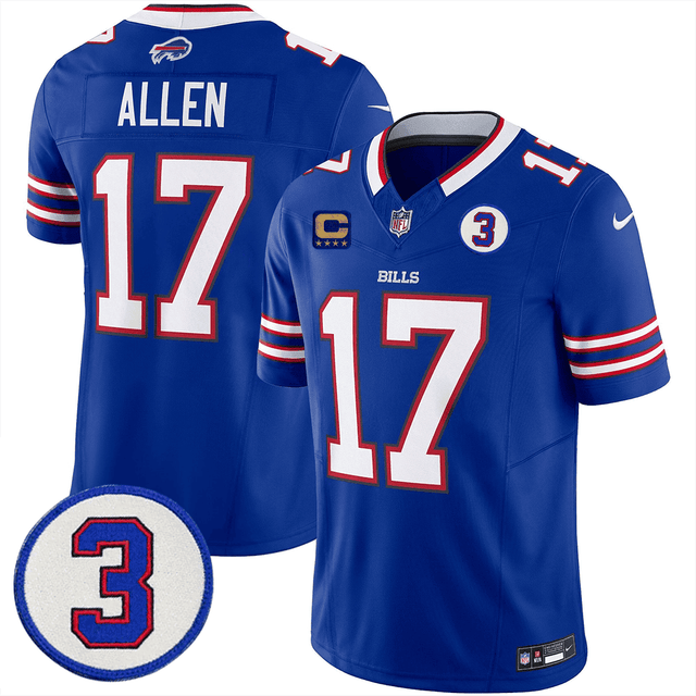Men's Buffalo Bills Damar Honoring Patch Vapor Limited Jersey - All Stitched - Royal - Josh Allen — view 1