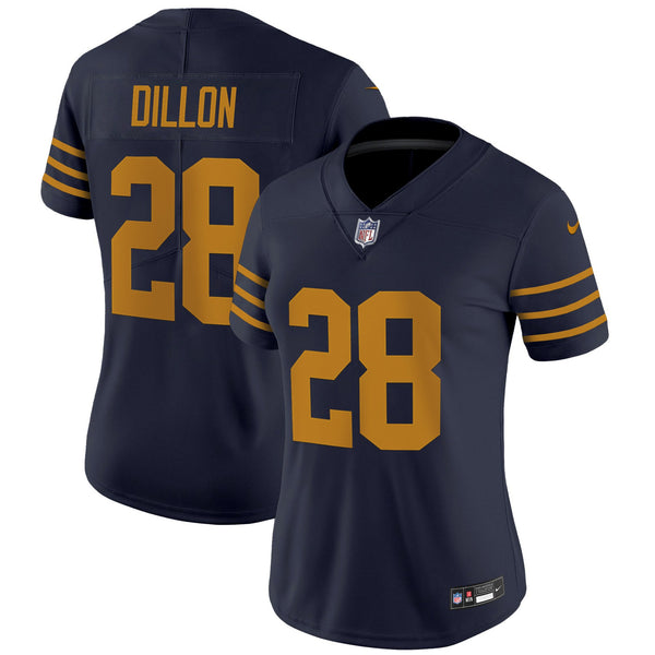 Women's Green Bay Packers The 1923 Classic Vapor Limited Jersey - All Stitched - Navy - AJ Dillon — view 1