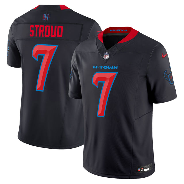 Men's Houston Texans 2024 Vapor Limited Blue Jersey - All Stitched - Navy Limited - C.J. Stroud — view 1