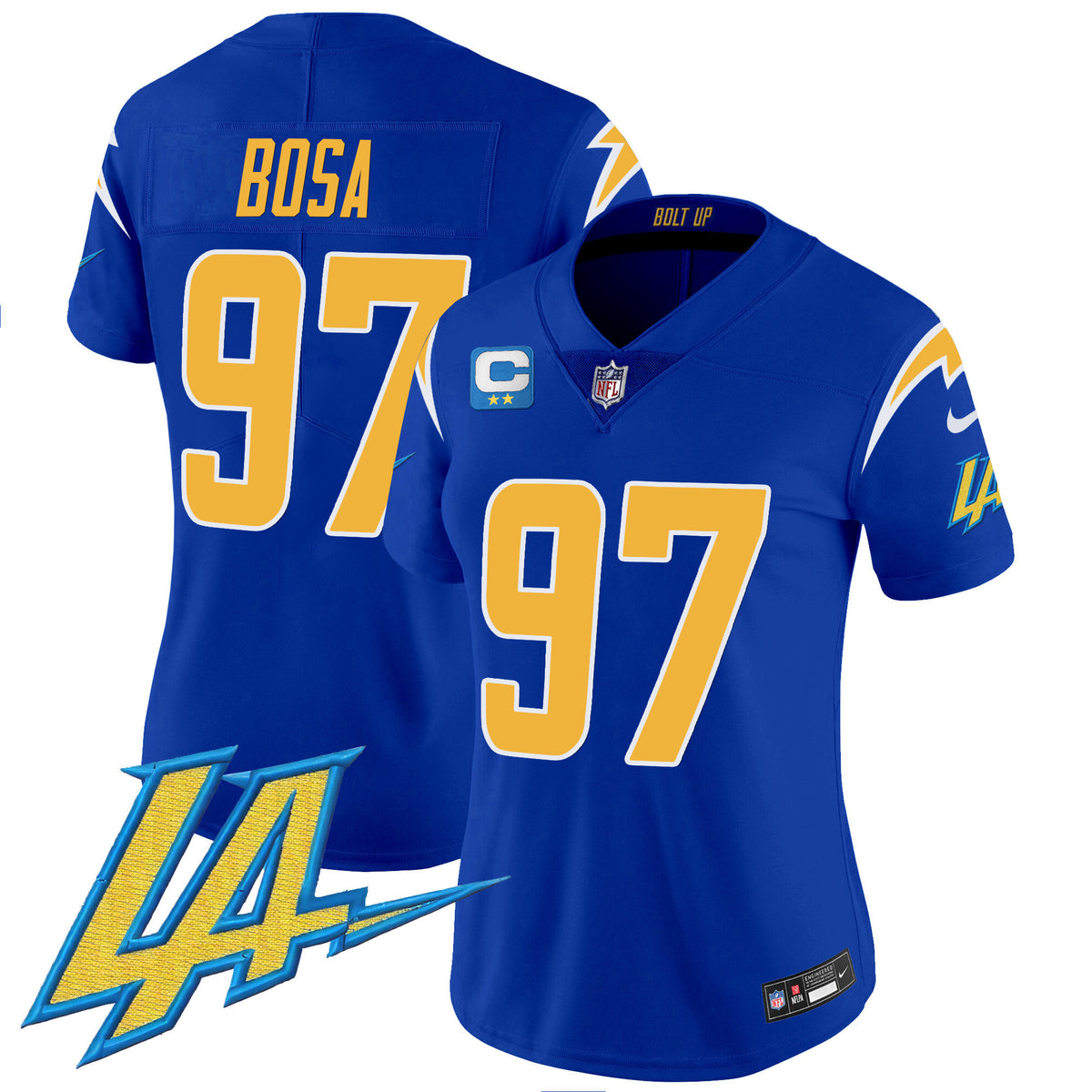 Women's Chargers Vapor Limited Jersey V2 - All Stitched - Royal - Joey Bosa — view 1