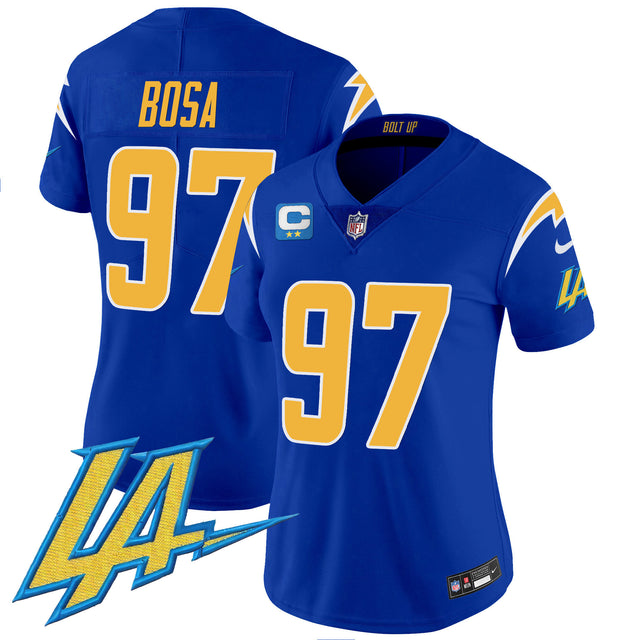 Women's Chargers Vapor Limited Jersey V2 - All Stitched - Royal - Joey Bosa — view 1