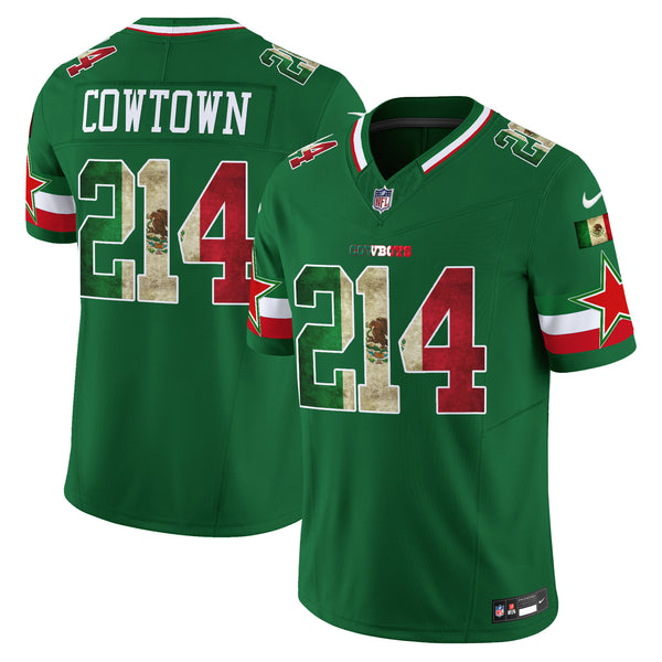 Men's Dallas Cowboys Mexico Vapor Limited Jersey V3 - All Stitched - Green - Cowtown 214 — view 1