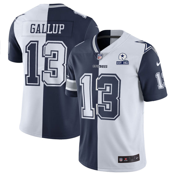 Men's Cowboys Gold & Split Vapor Est 1960 Patch Jersey - All Stitched - Split - Michael Gallup — view 1