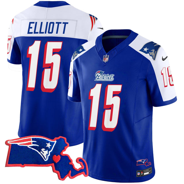 Men's Patriots Bill Belichick 6x Champions Vapor Jersey - All Stitched - 1996 Alternate - Ezekiel Elliott — view 1