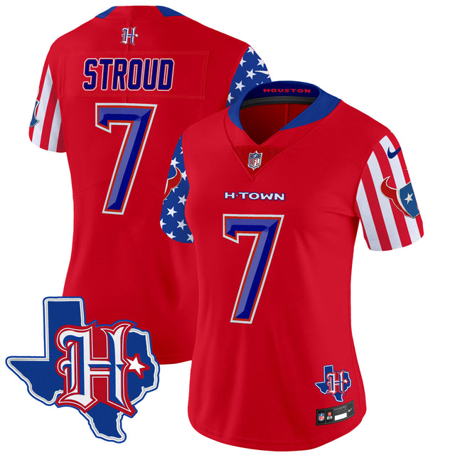 Women's Houston Texans American Style Vapor Limited Jersey - All Stitched - Red - C.J. Stroud — view 1