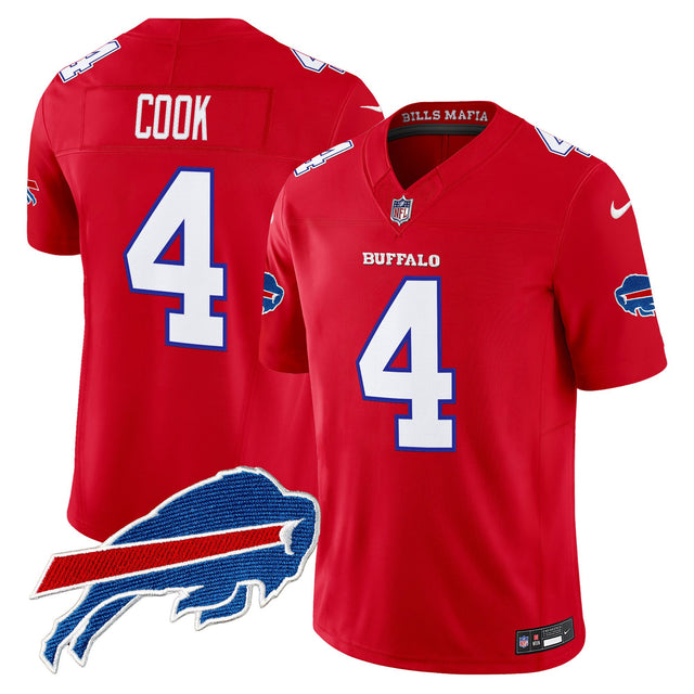 Men's Buffalo Bills 2025 Rivalries Vapor Limited Jersey - All Stitched - Red - James Cook — view 1