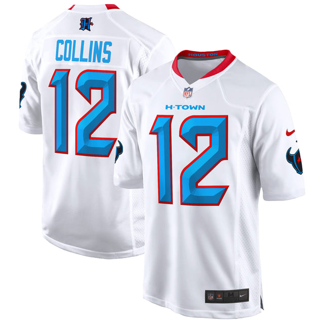 Men's Houston Texans 2024 Game Jersey - All Stitched - White - Nico Collins — view 1