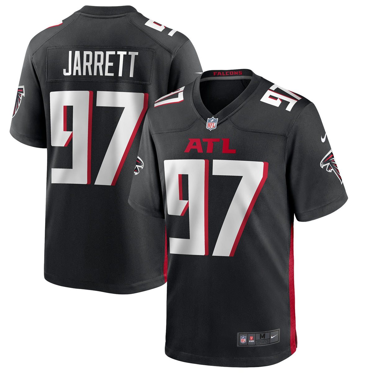 Atlanta Falcons Black Game Jersey - All Stitched - Grady Jarrett — view 1